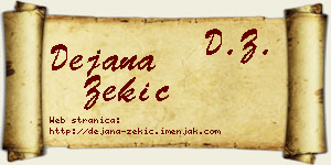 Dejana Zekić vizit kartica